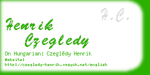 henrik czegledy business card