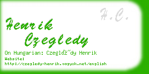 henrik czegledy business card